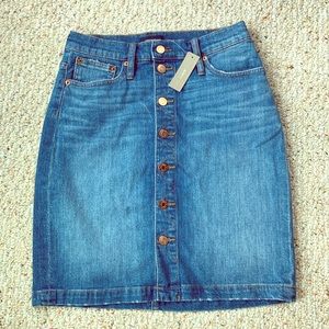 NWT J.Crew Jean Skirt